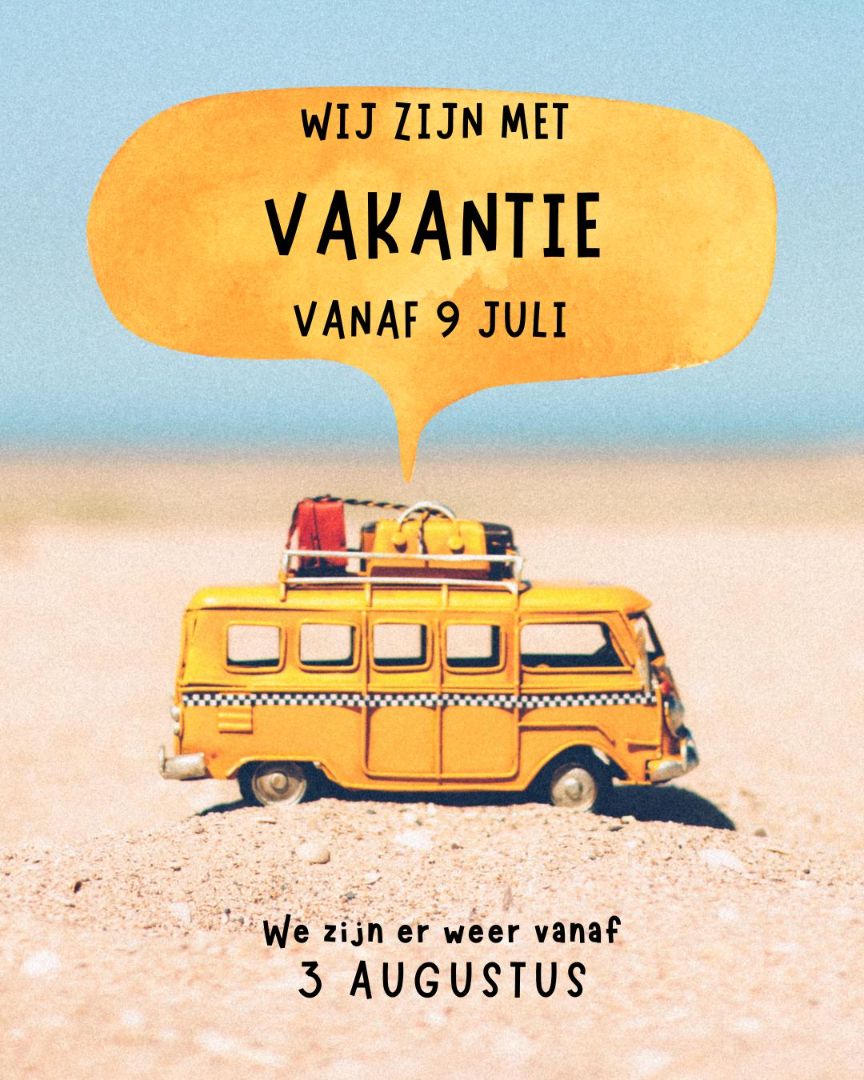 Gesloten wegens vakantie